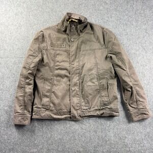 CAMEL ACTIVE Mens Military Windbreaker Jacket UK 46 S Brown Cotton